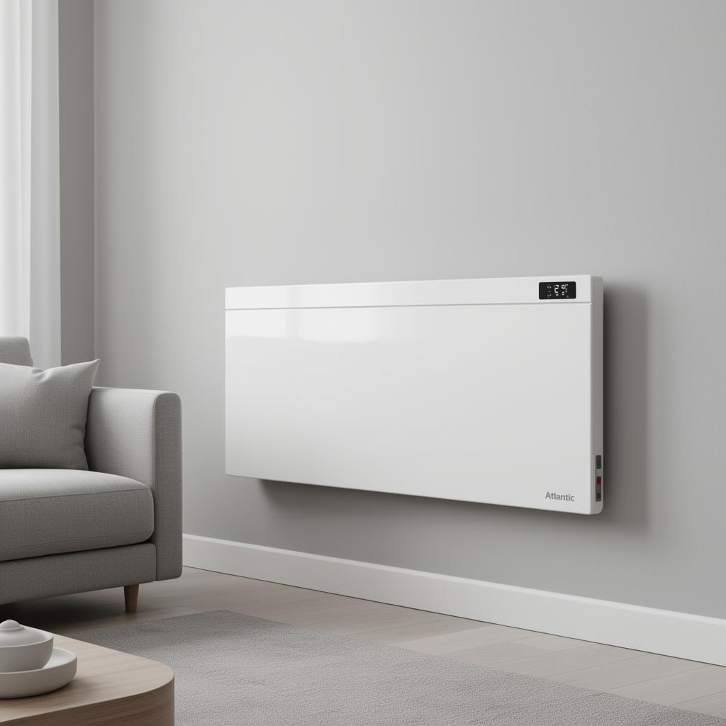 Radiateur électrique ATLANTIC design mural dans un salon