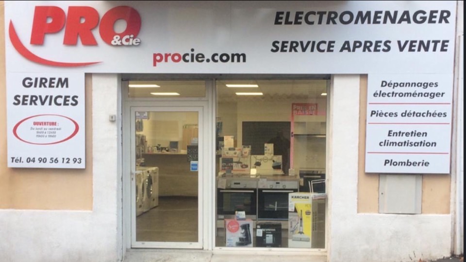 Devanture du magasin GIREM SERVICE à Salon-de-Provence